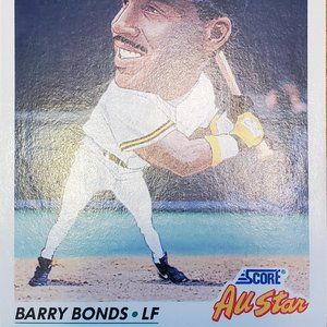 Barry Bonds 1991 Score All Star Team card